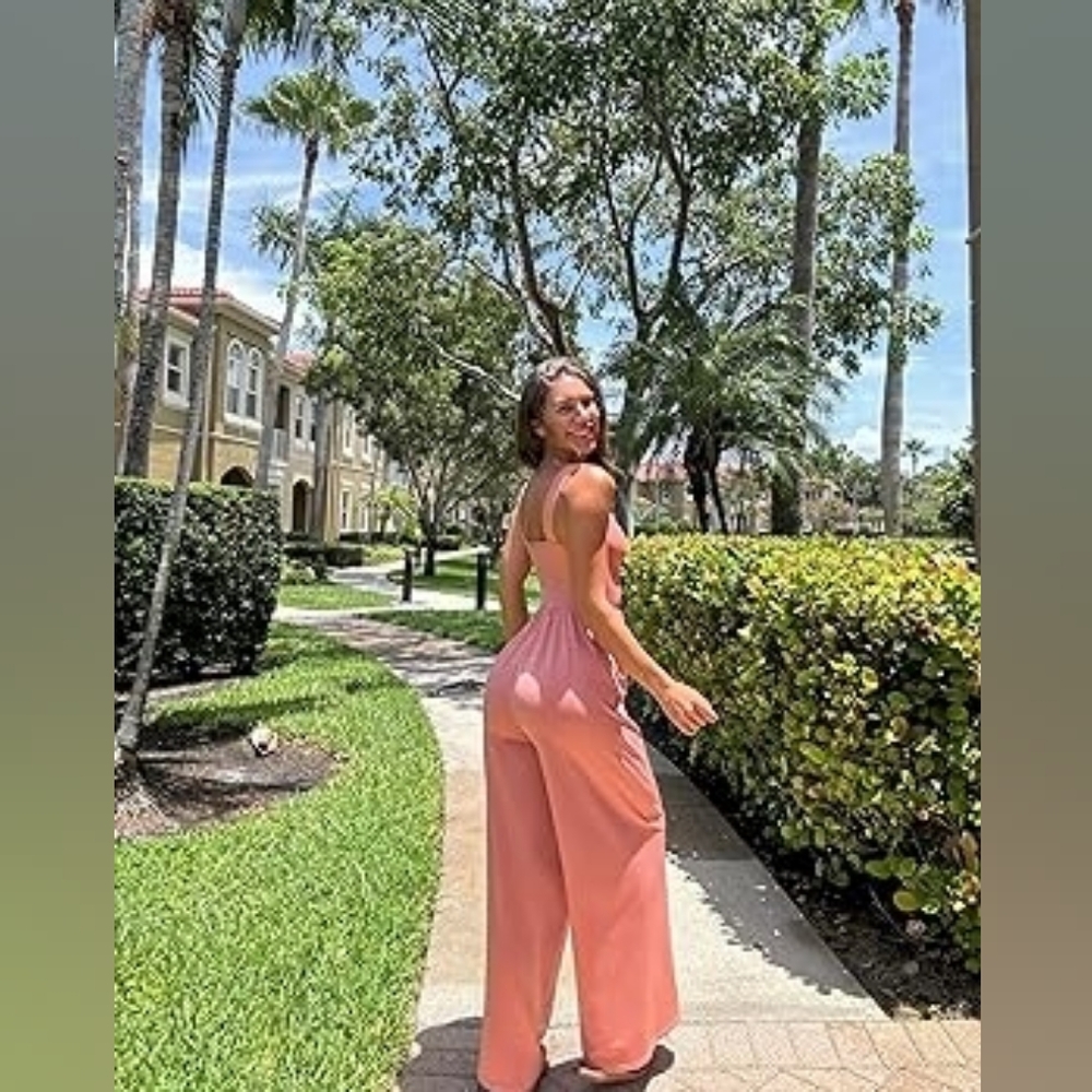 Chic Coral Jumpsuit for Women